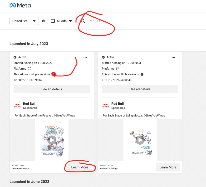 Facebook Ads Library for funnel hacking